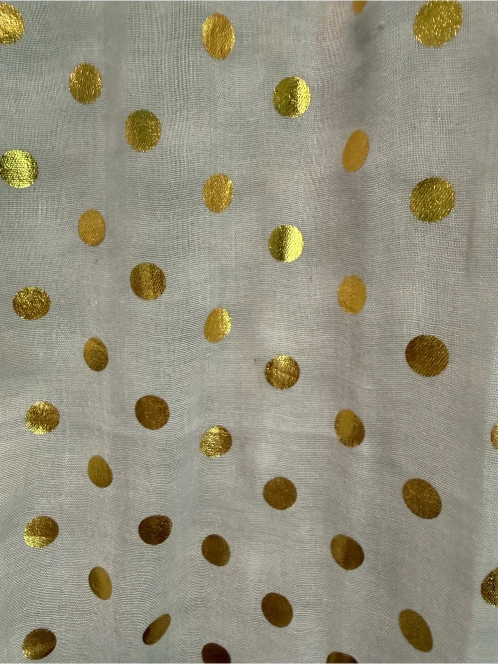 Gold Polka Dot Gray scarf, super soft and drapey